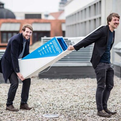 Die Gründer Florian Eidner und Martin Jähnert tragen mit der binee-Box Verantwortung für die Umwelt (Foto: Anne Schwerin)