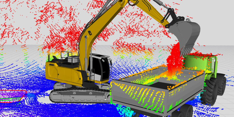 Digital Twin des Beladevorgangs (Foto: ROBDEKON / Fraunhofer-Institut für Optronik, Systemtechnik und Bildauswertung IOSB)